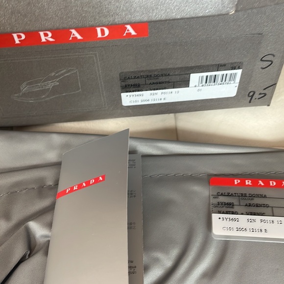 PRADA SILVER WEDGE SANDAL - Picture 8 of 8